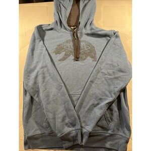 The North Face Sweatshirt Men's Large Blue Pockets Pullover Hooded